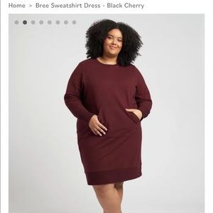 Bree Sweatshirt Dress Black Cherry L 22/25